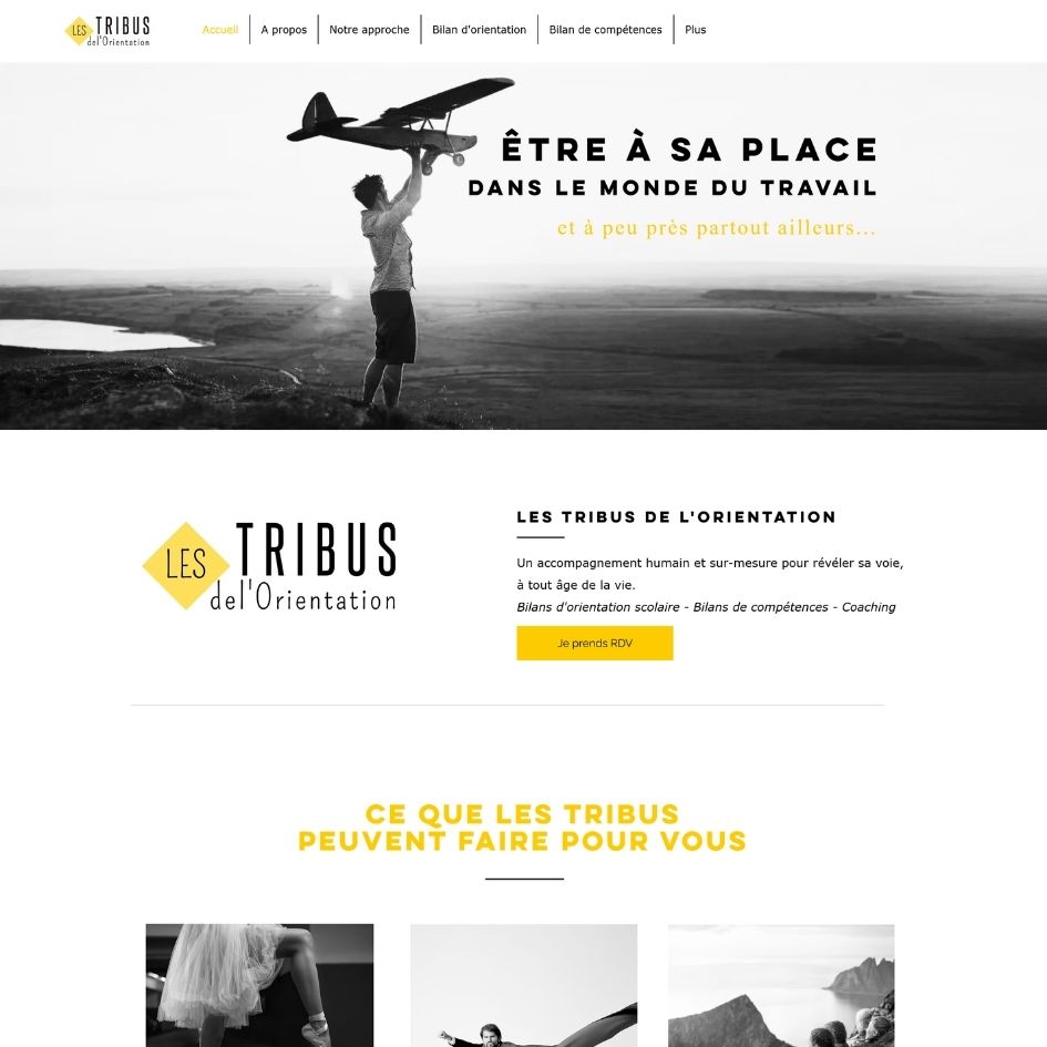 site internet sur-mesure les tribus de l'orientation