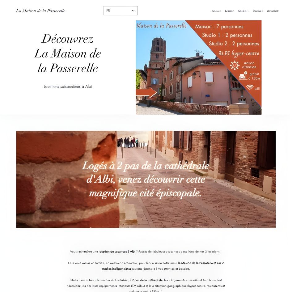 site internet sur-mesure la maison de la passerelle