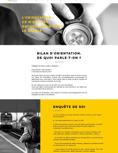 Site web - Les Tribus de l'Orientation