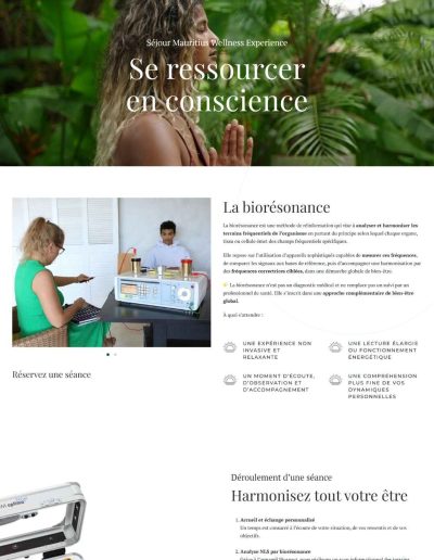 Site web - Mauritius Wellness Experience