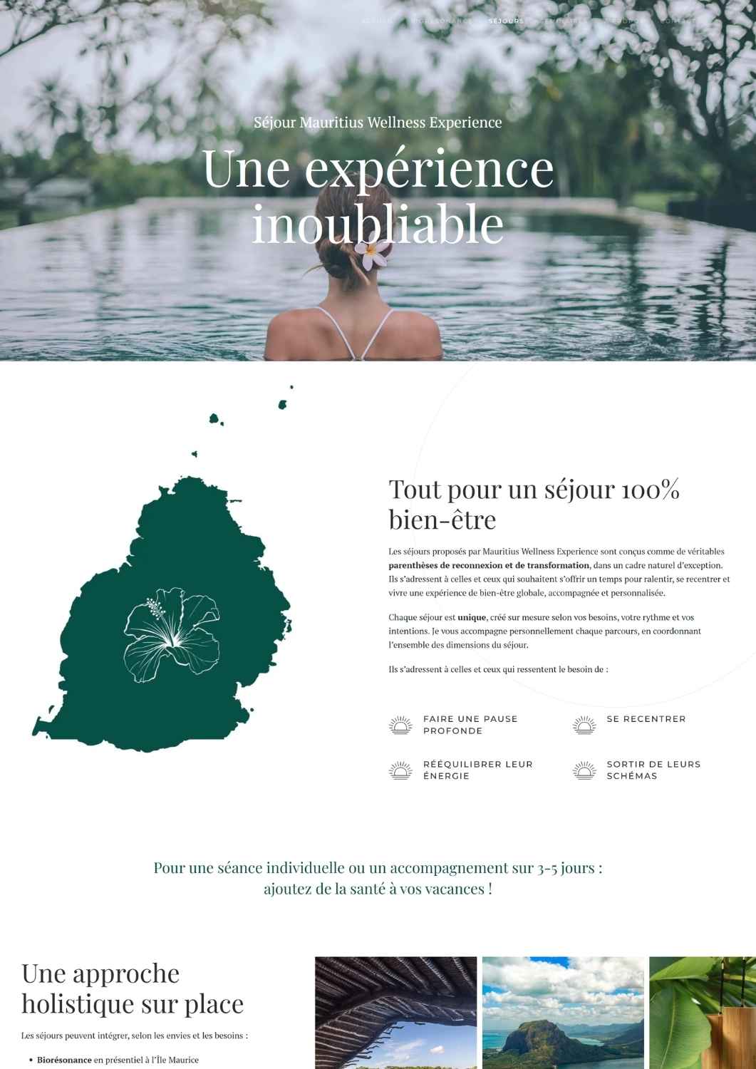 Site web - Mauritius Wellness Experience